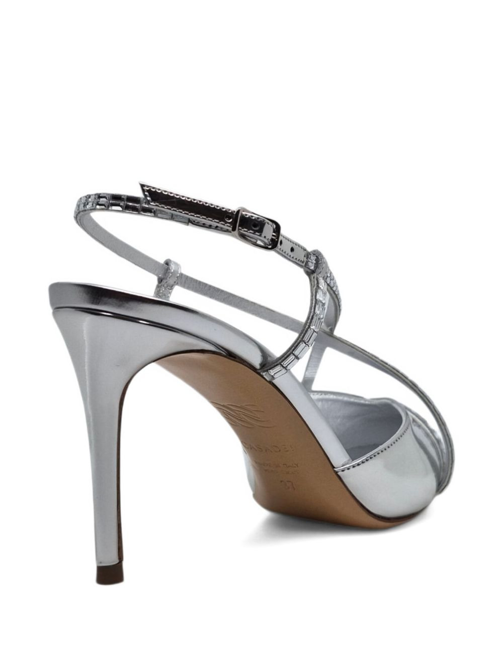 crystal-embellished slingback pumps - 3