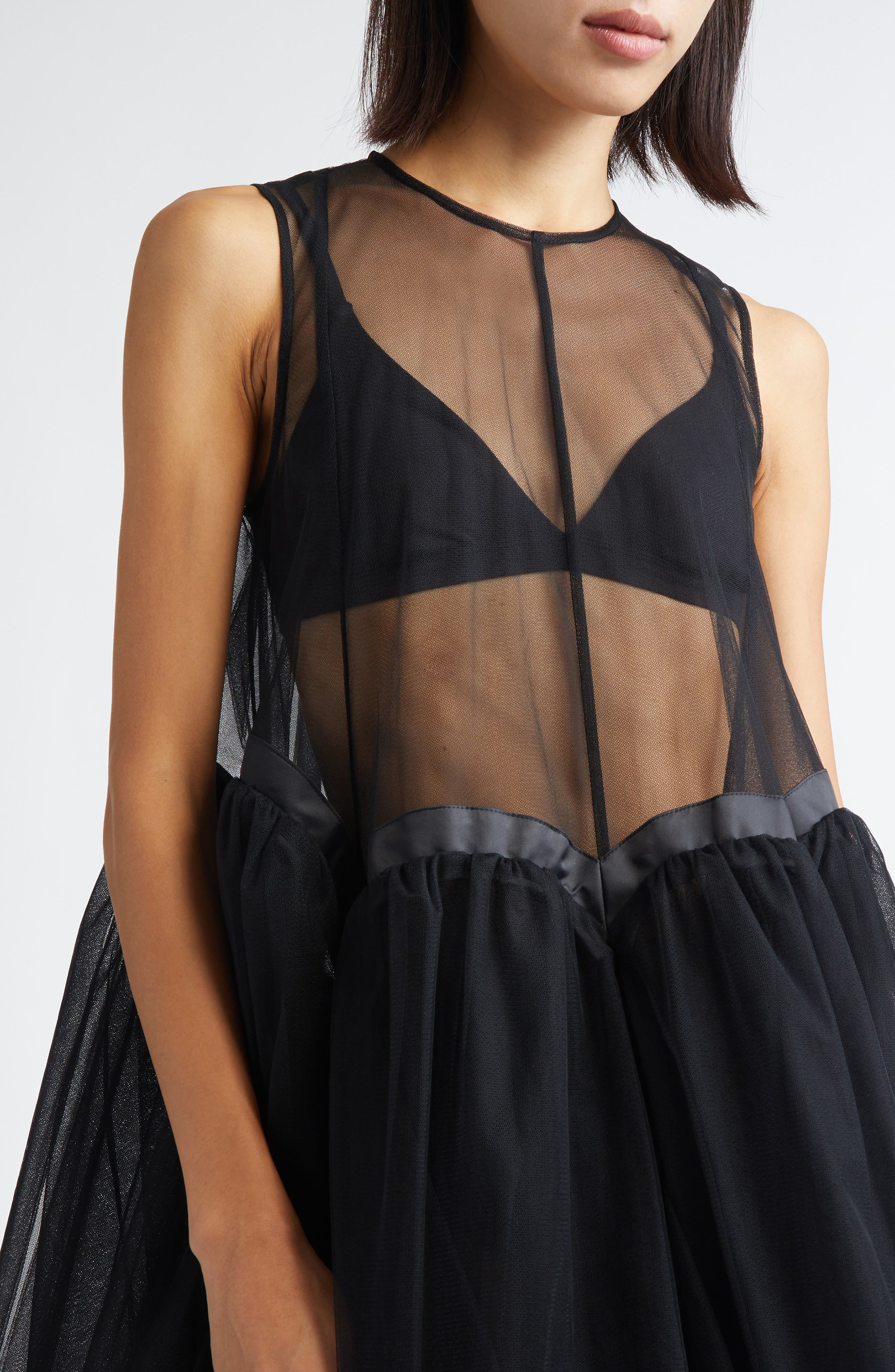 Noir Kei Ninomiya Tulle Dress in Black at Nordstrom - 4