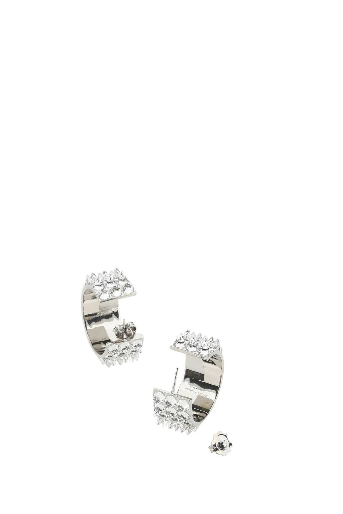 Amina Muaddi Women Embellished Metal Big Karma Earrings - 3