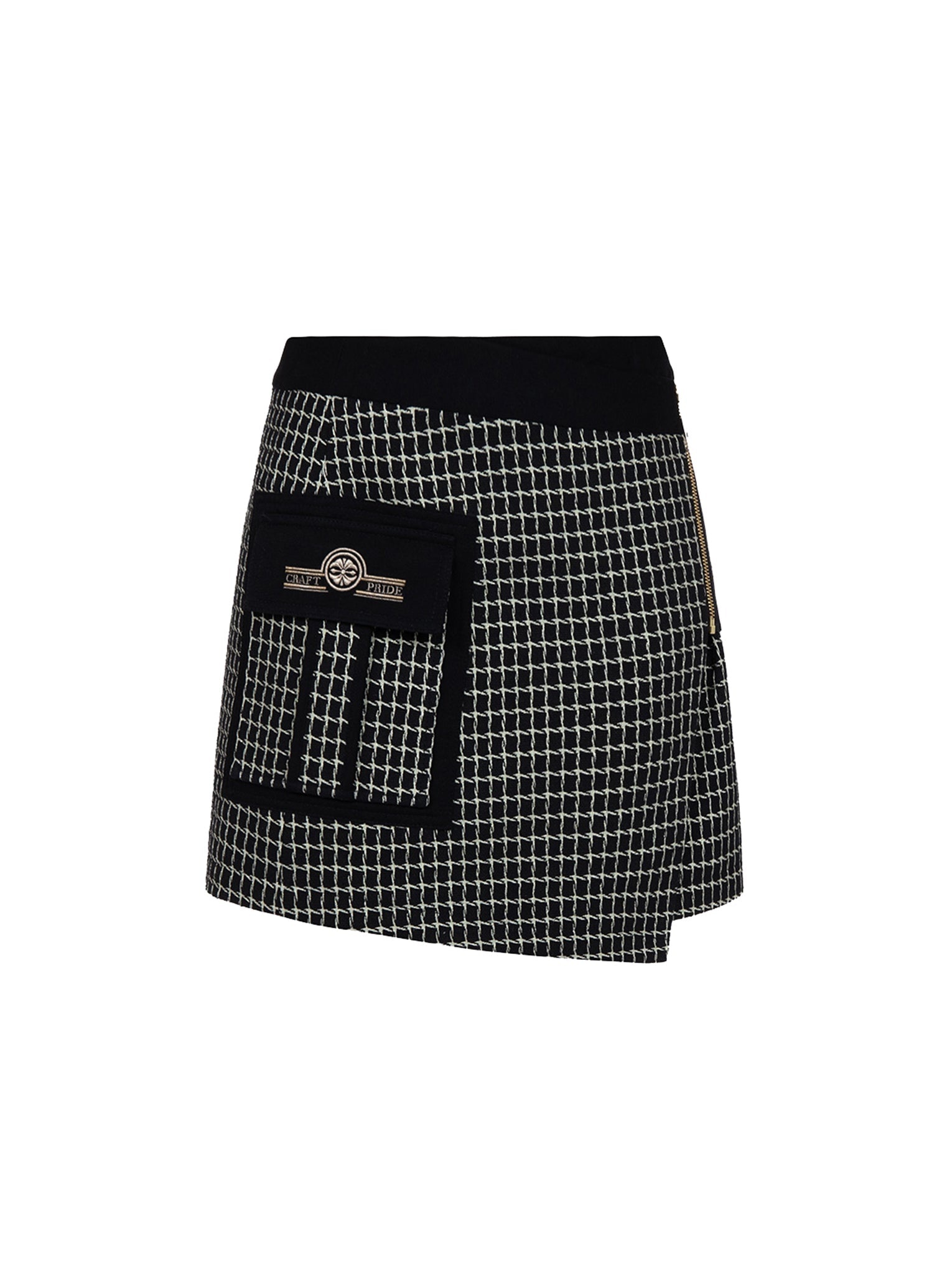 Metallic Wool Tweed Skirt - 9