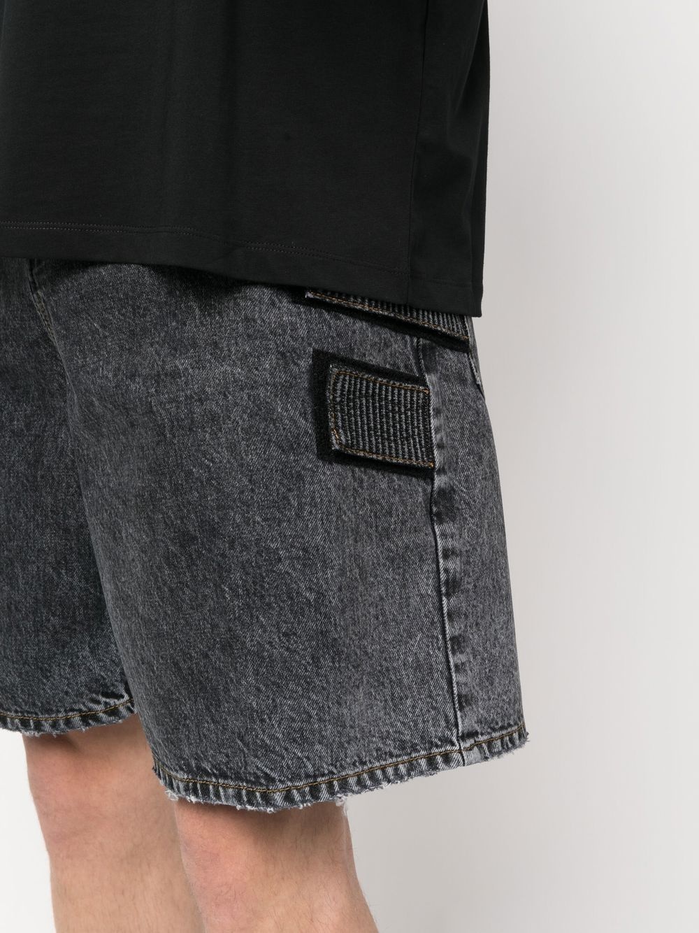 acid-wash denim shorts - 5