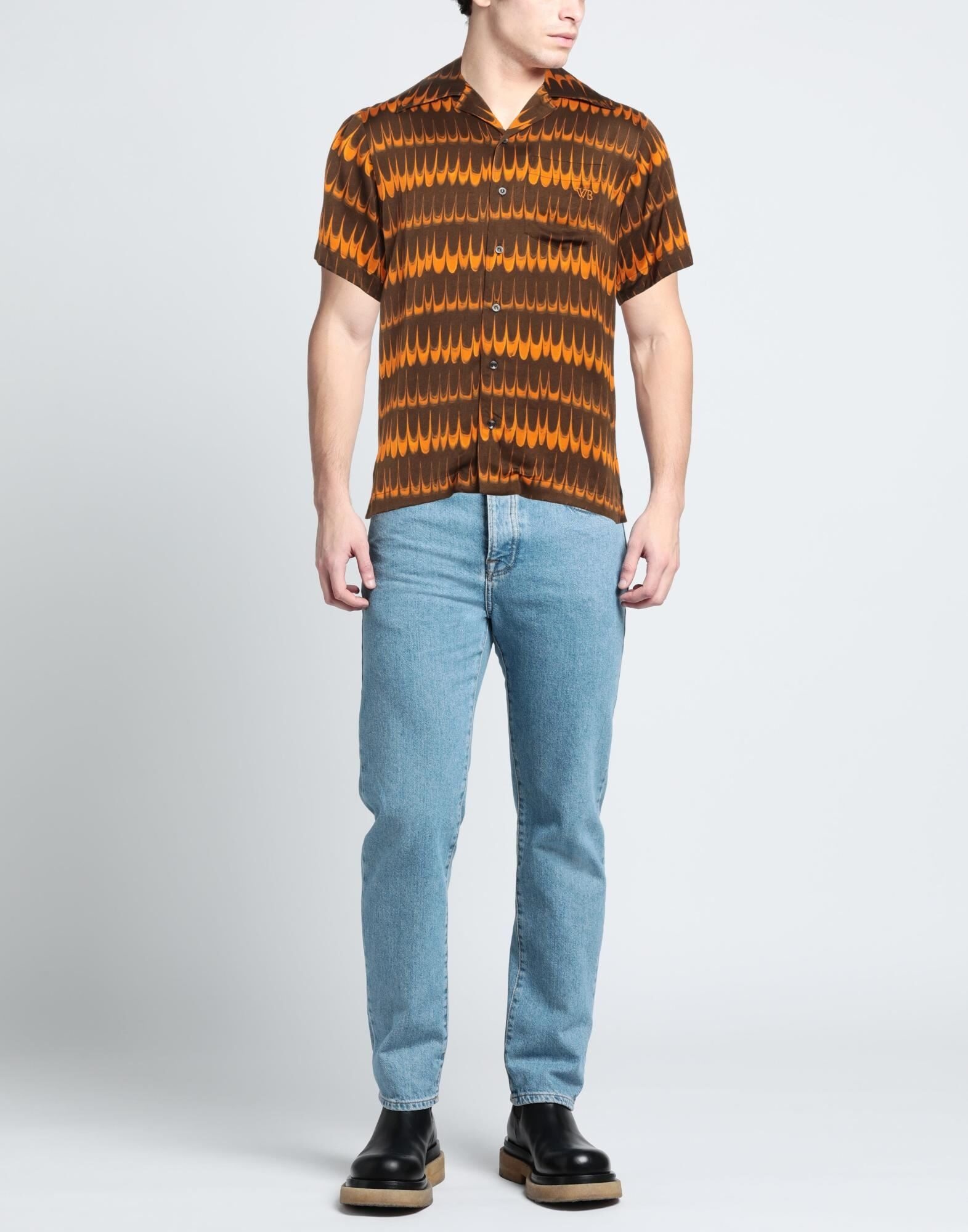 Dark brown Men's Patterned Shirt - 2