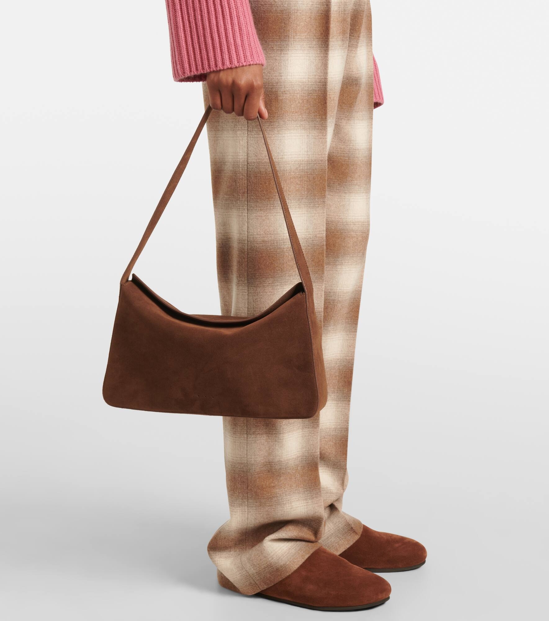 Suede shoulder bag - 6