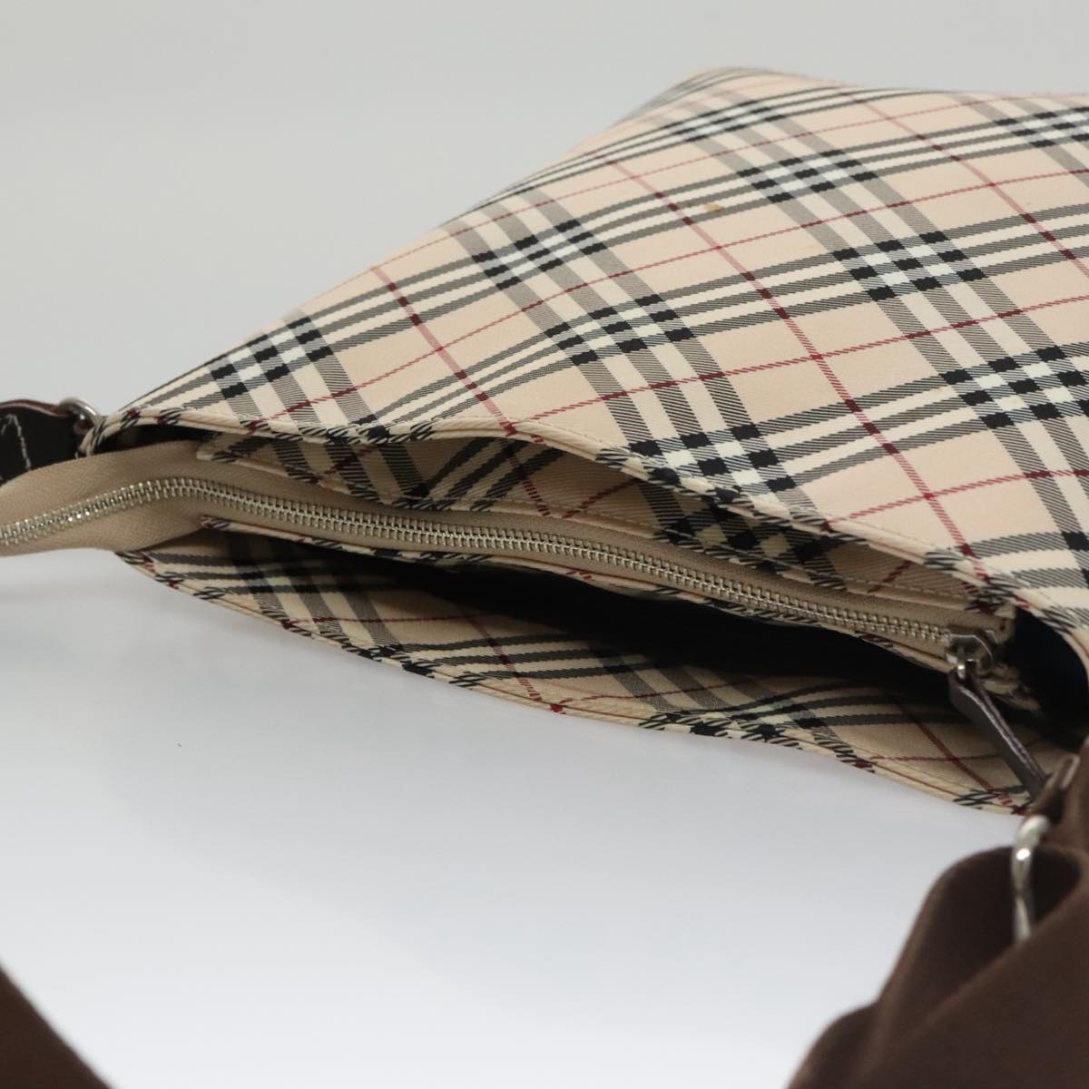 Burberry Nova Check Blue Label Shoulder Bag Canvas Beige - 6