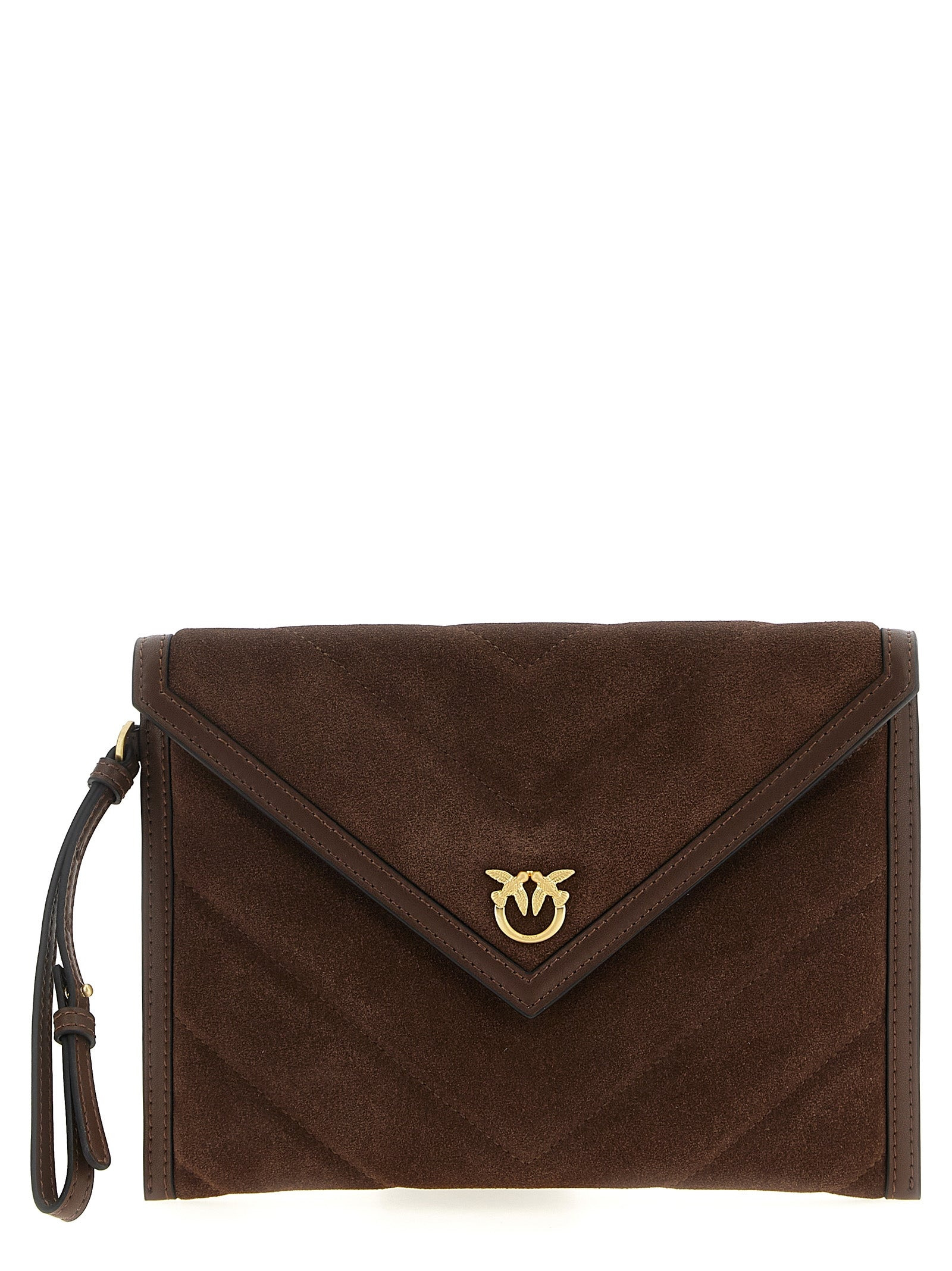 Suede Clutch Brown - 1