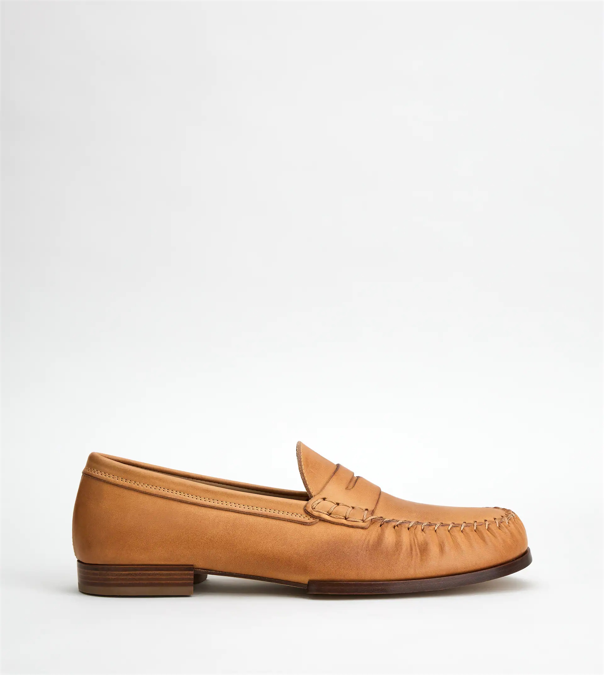 LOAFERS IN LEATHER - BROWN - 1