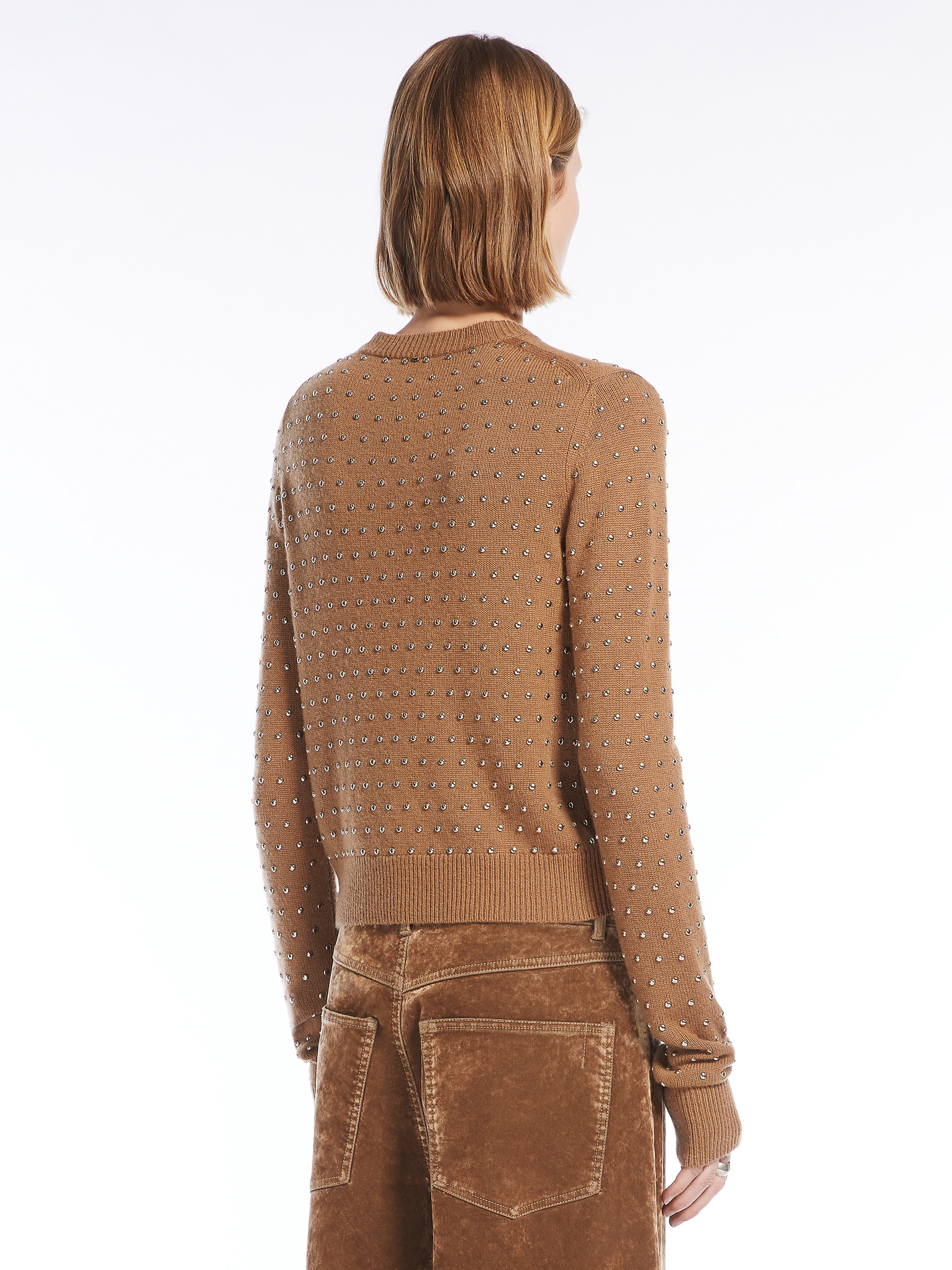 SIERRA Studded cashmere-blend crew-neck sweater - 4