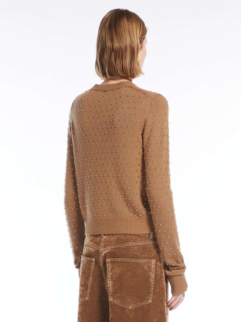 SIERRA Studded cashmere-blend crew-neck sweater 4