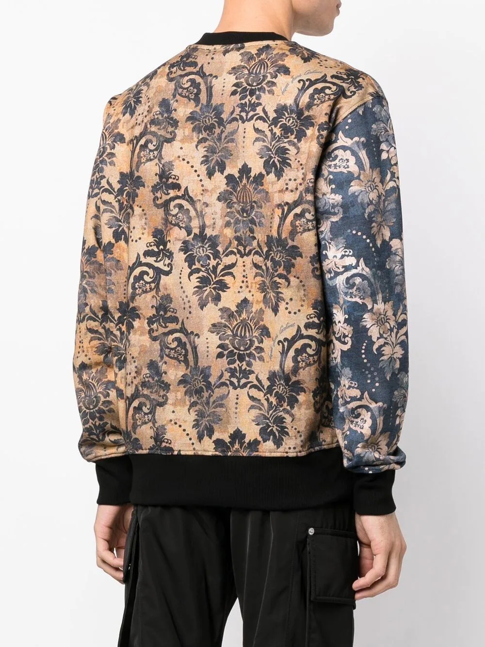 logo-patch baroque-print sweatshirt - 4