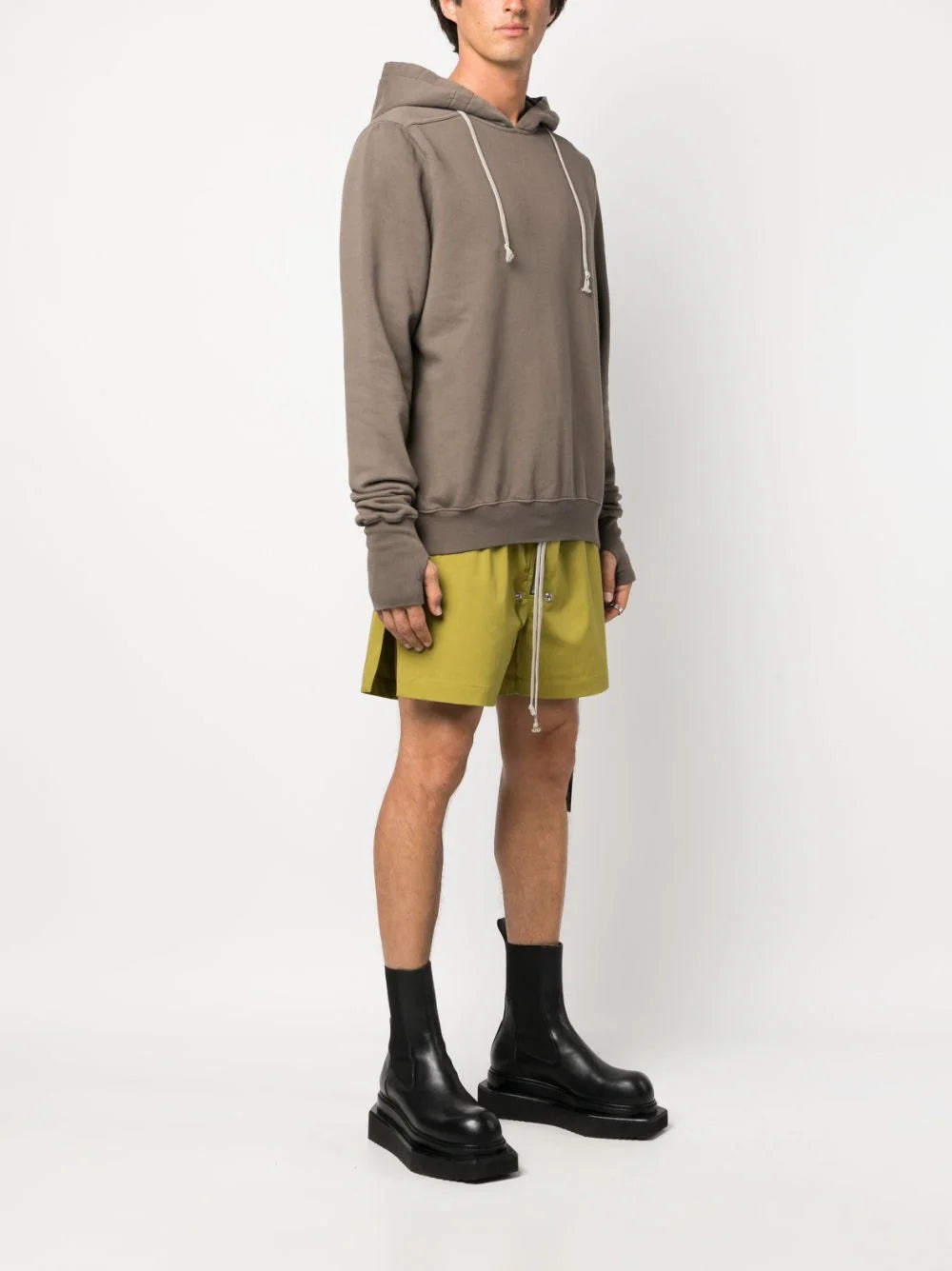 RICK OWENS DRKSHDW Gauntlet Knit Hoodie Dust - 4