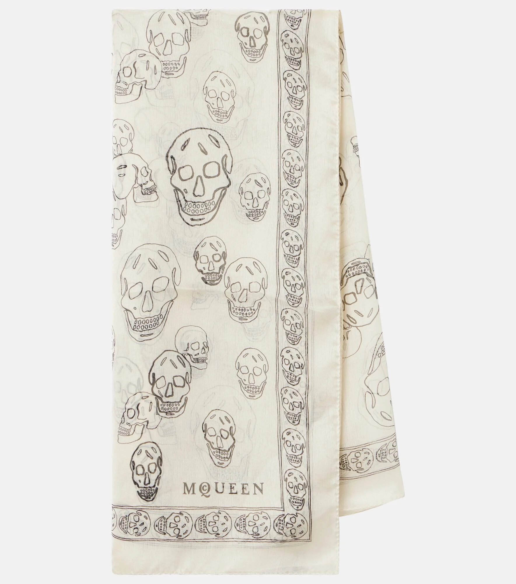 Printed silk scarf - 1