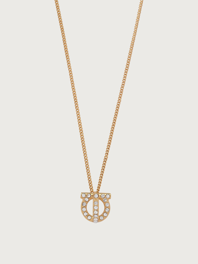 FERRAGAMO Gancini 3D crystal necklace outlook