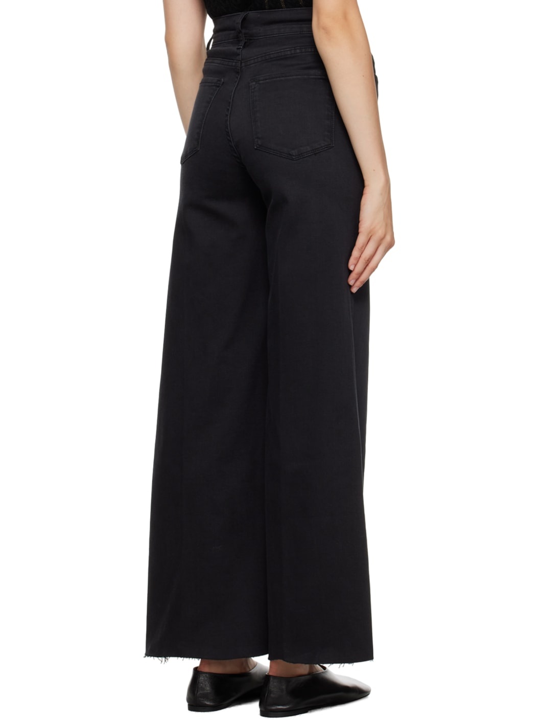 Black 'Le Palazzo Crop' Jeans - 3