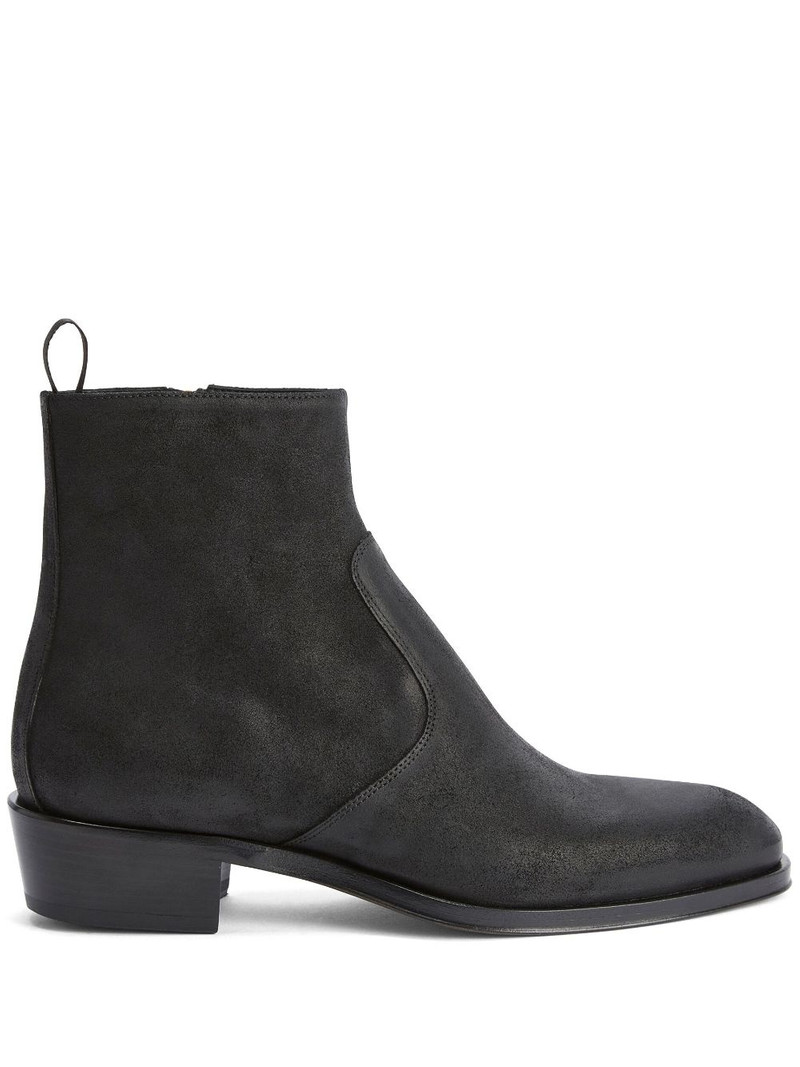 suede panelled 발목 부츠 1