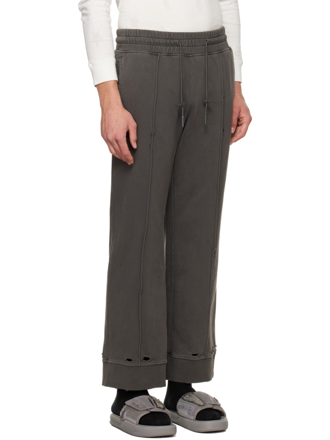 004 - Raw Edge Wide Leg Sweat Pants - C2H4®