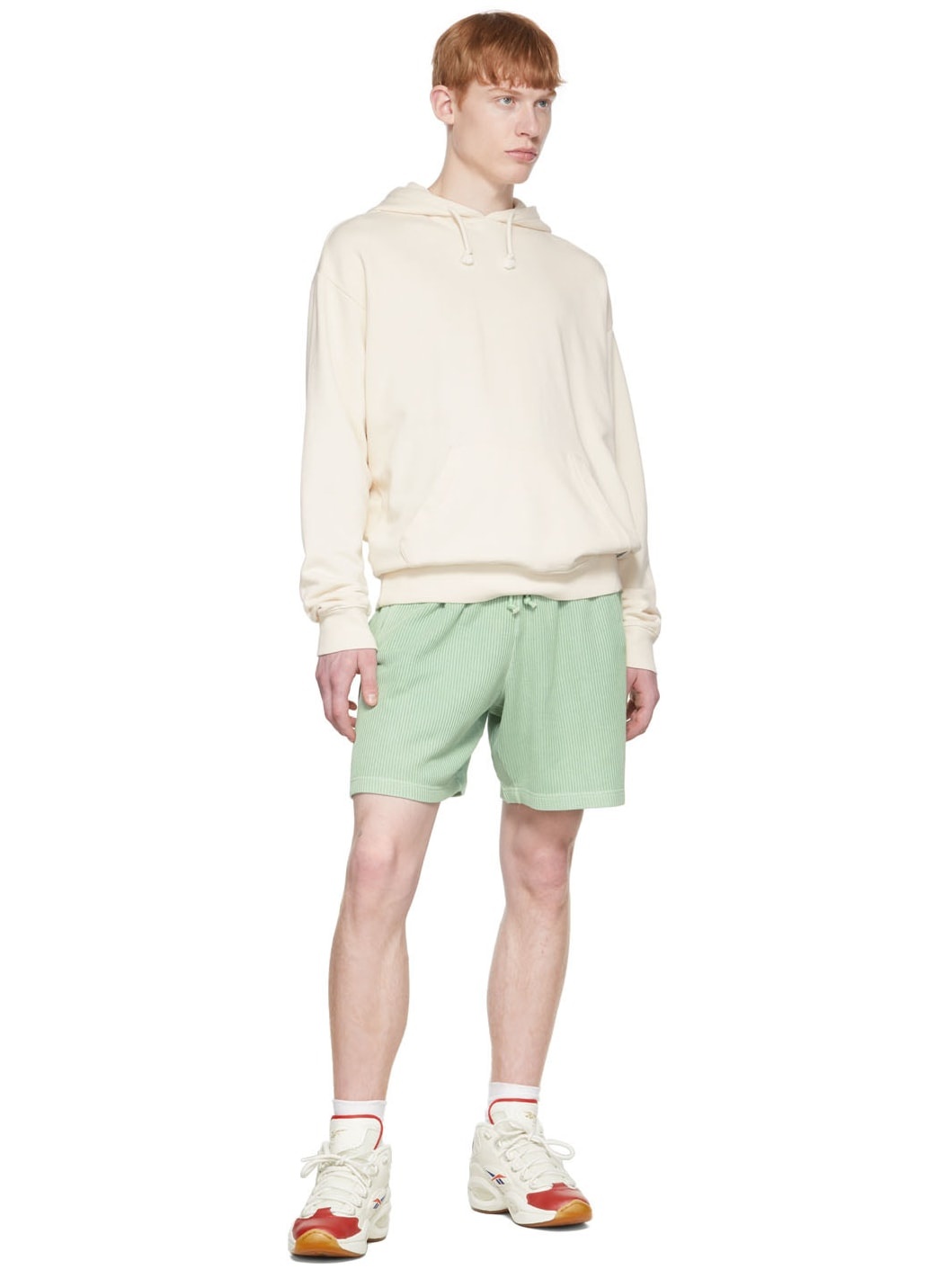 Green Cotton Shorts - 4