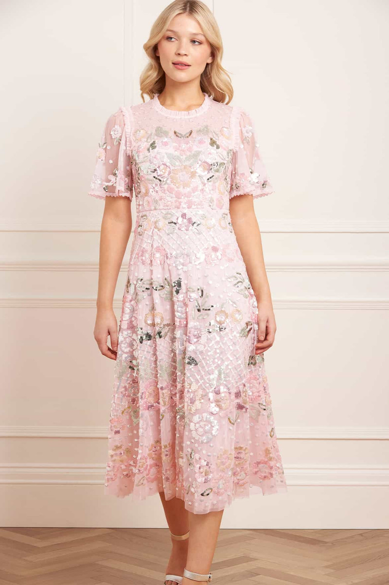 Needle & Thread Rosalie Short Sleeve Ballerina Dress outlook