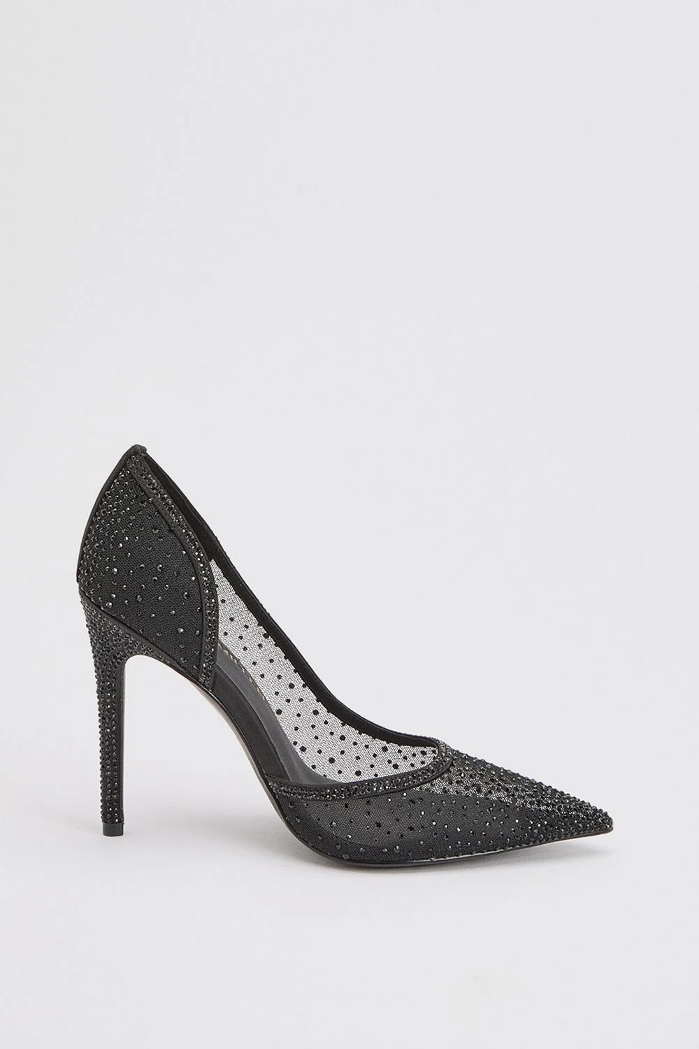Crystal Embellished Stiletto Heeled Shoe - 1