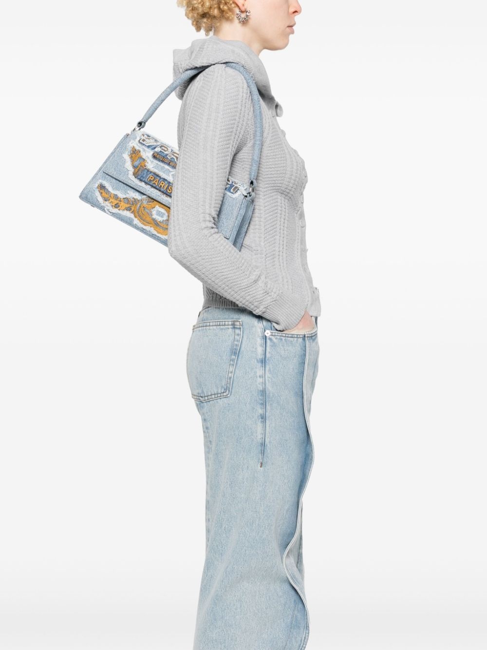 Paris' Best denim shoulder bag - 2