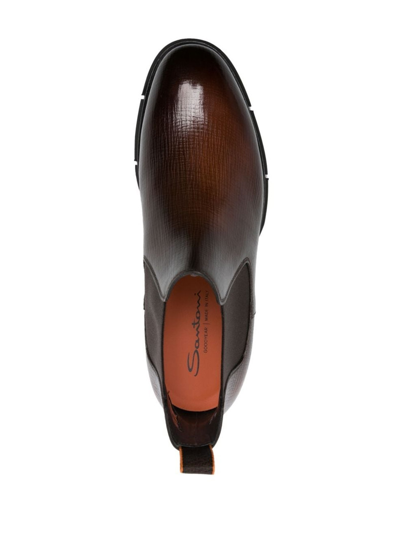 textured leather chelsea boots 4