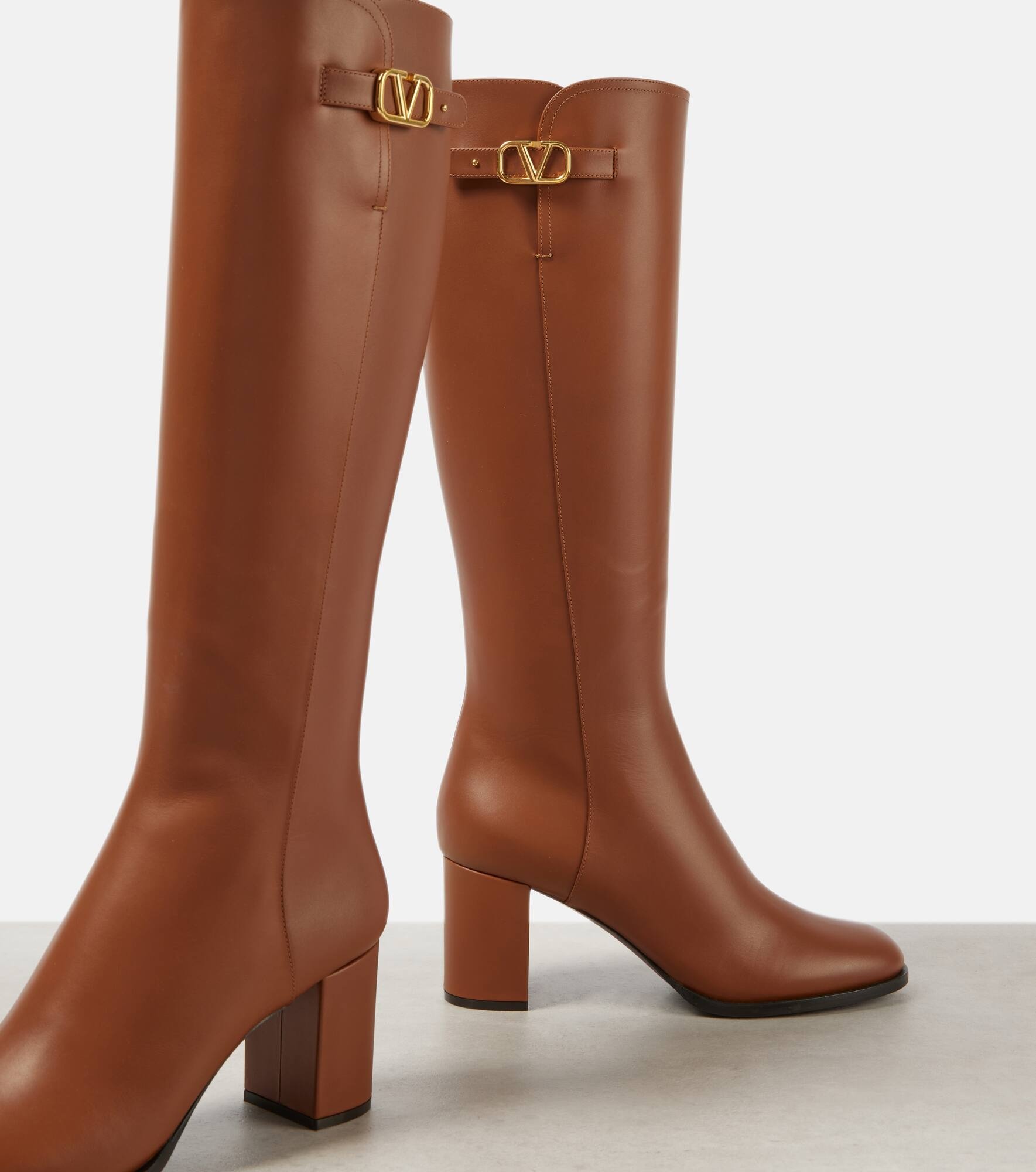 Vlogo Signature leather knee-high boots - 6