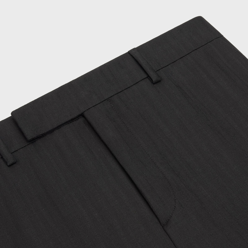 FLARED CROPPED PANTS IN STRIPED WOOL 3