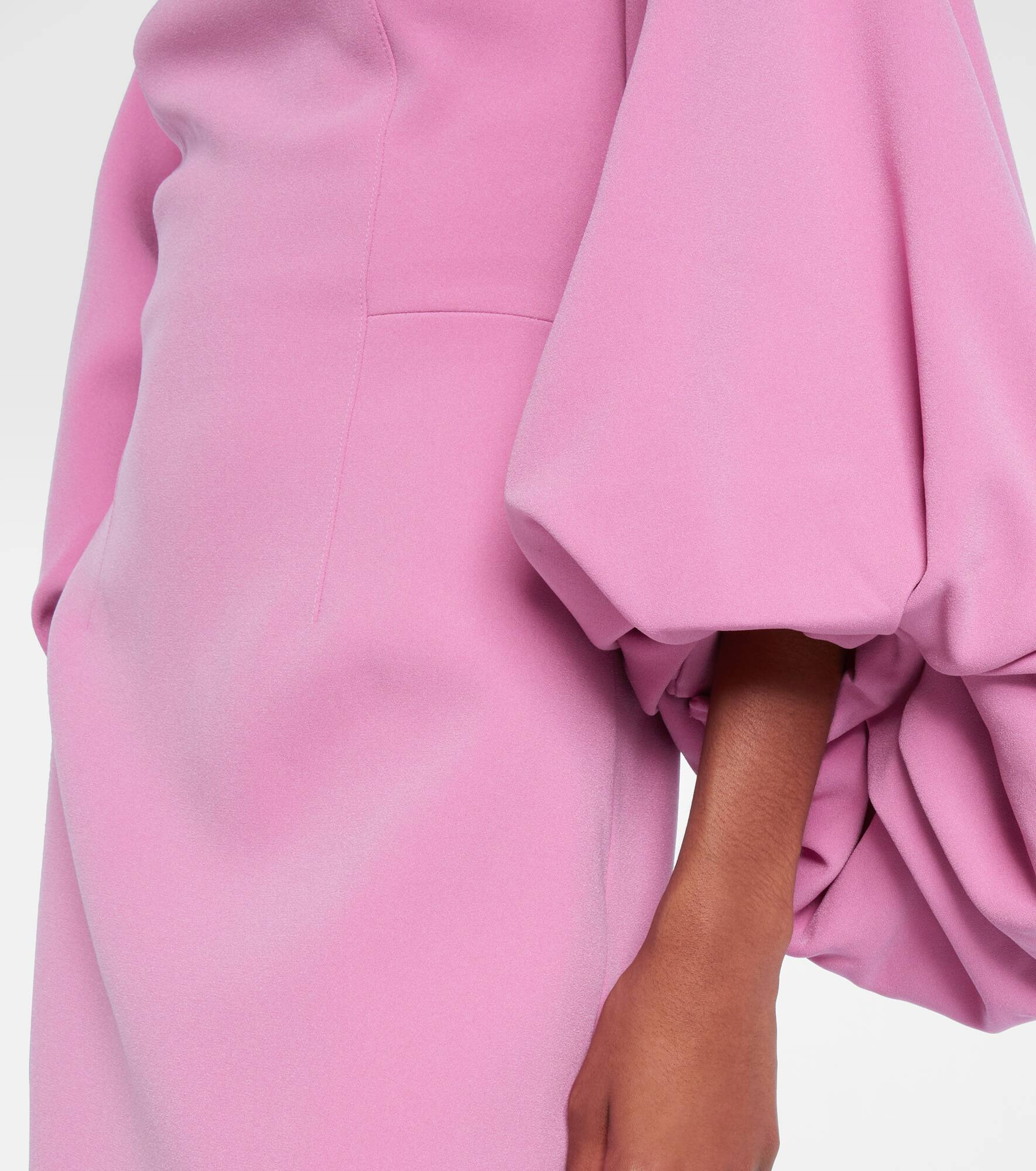 Garance balloon-sleeve crêpe gown - 5