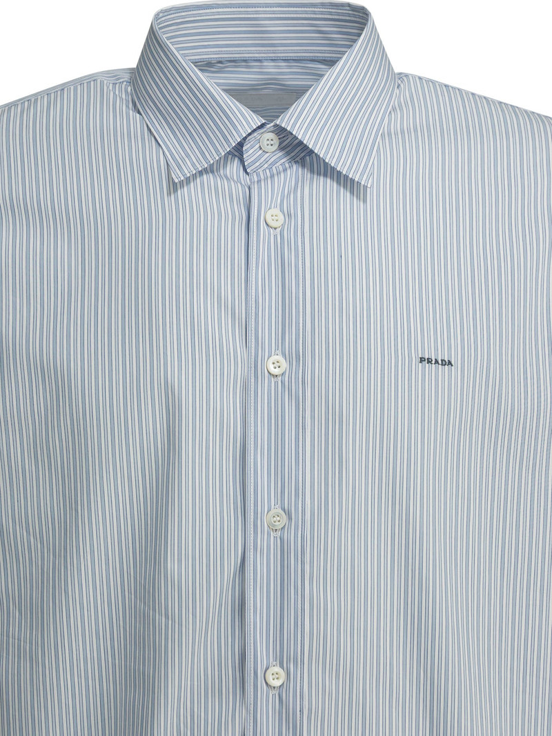 Prada Prada Cotton Shirt Light Blue Men outlook