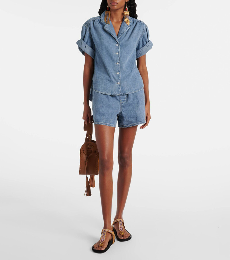 VERONICA BEARD Wilder high-rise denim shorts outlook
