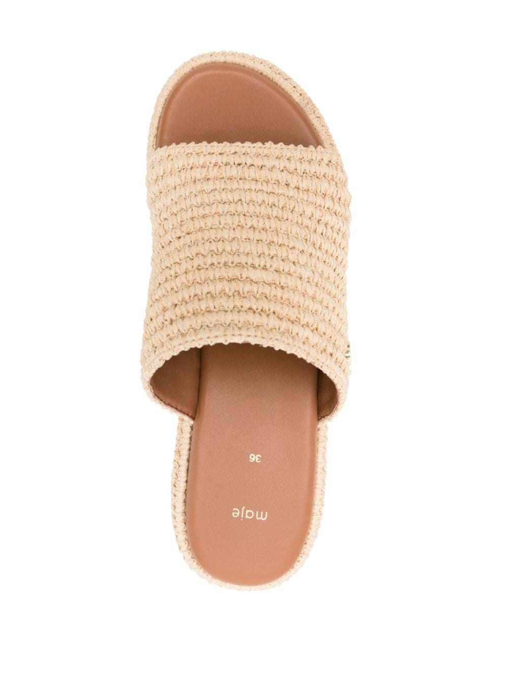 Clover-plaque wedge espadrilles slides - 4