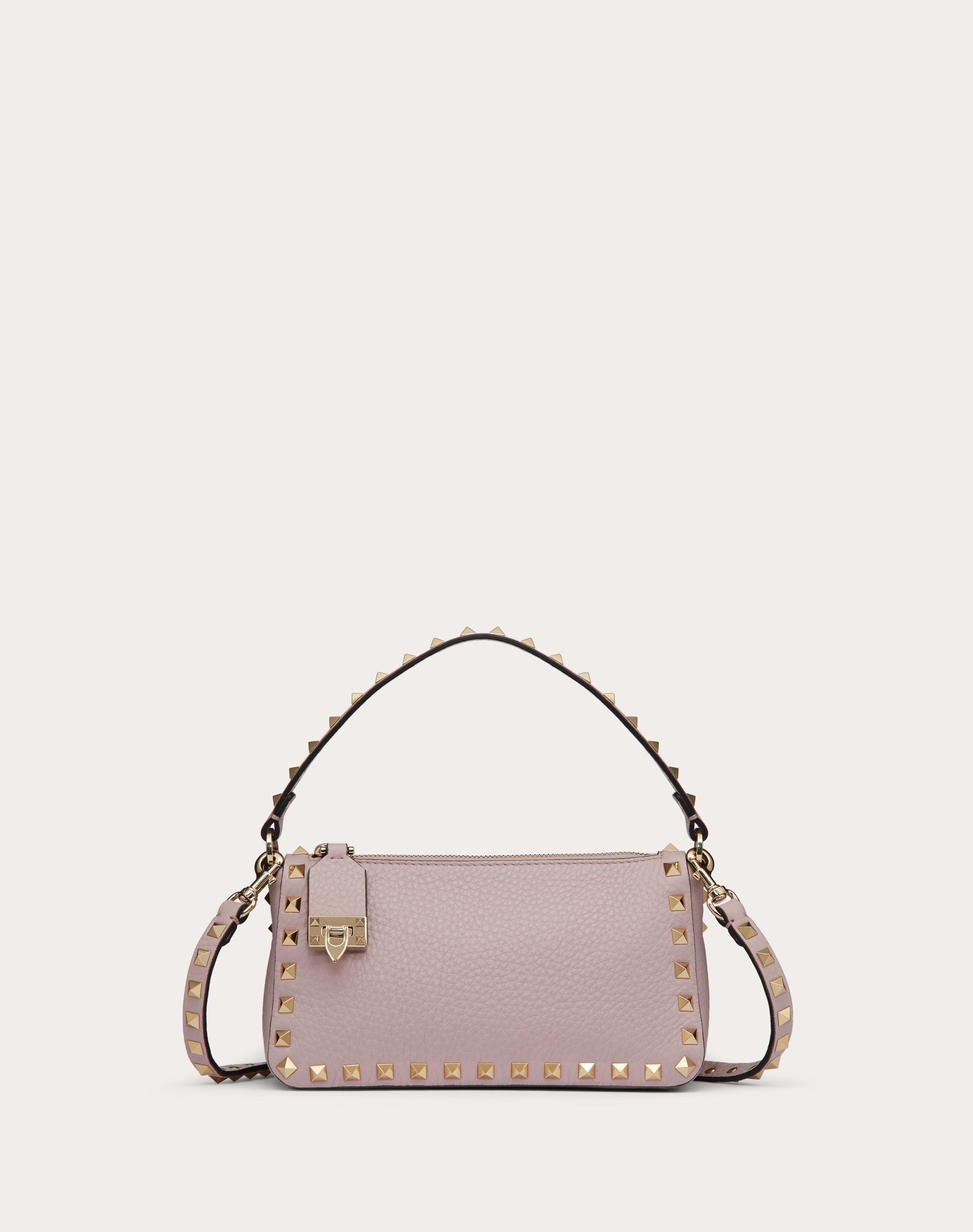 SMALL ROCKSTUD GRAINY CALFSKIN CROSSBODY BAG