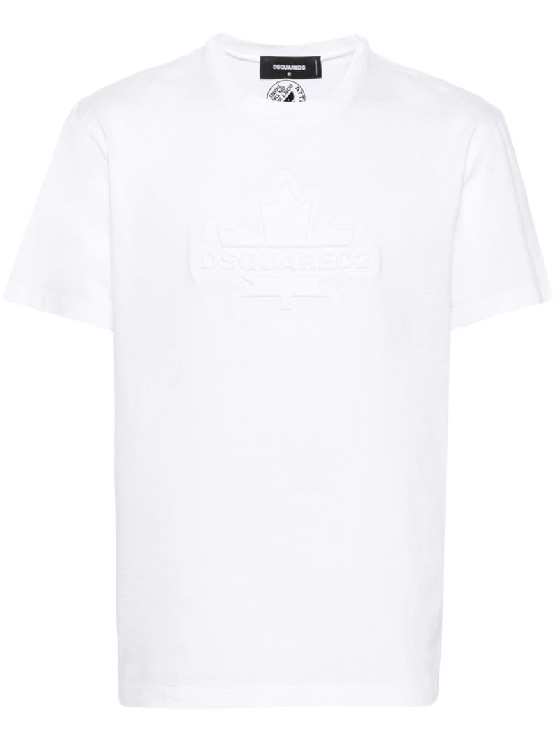 Leaf Skater cotton T-shirt 1