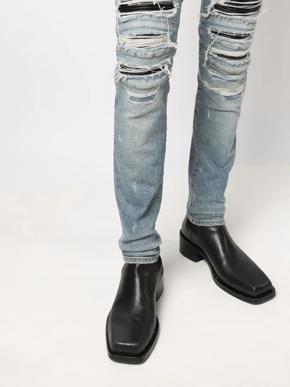 distressed skinny jeans - 5