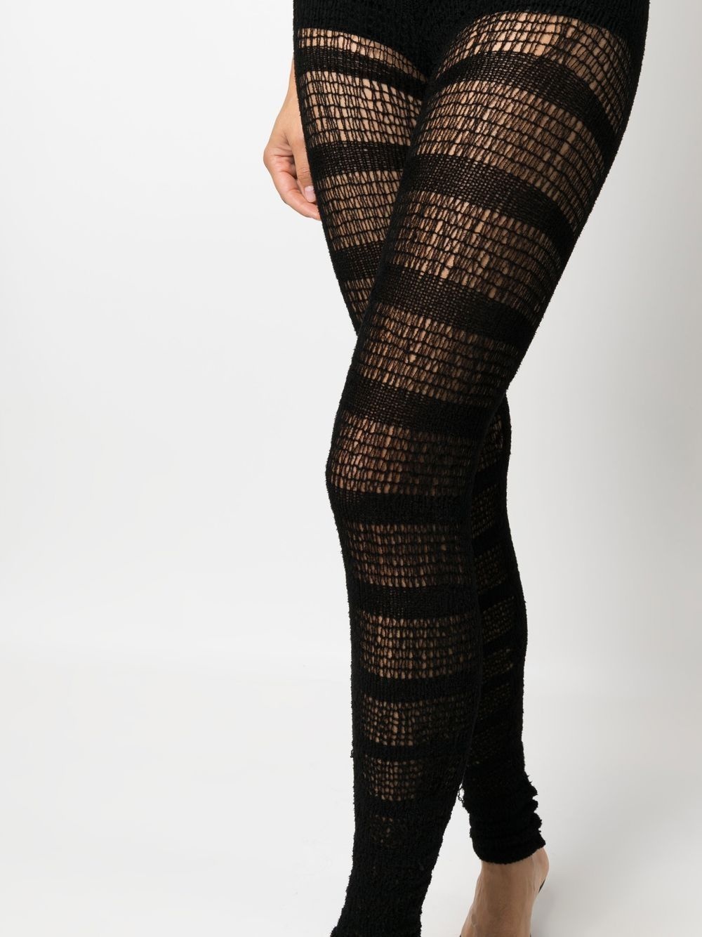 sheer-panel detail leggings - 5