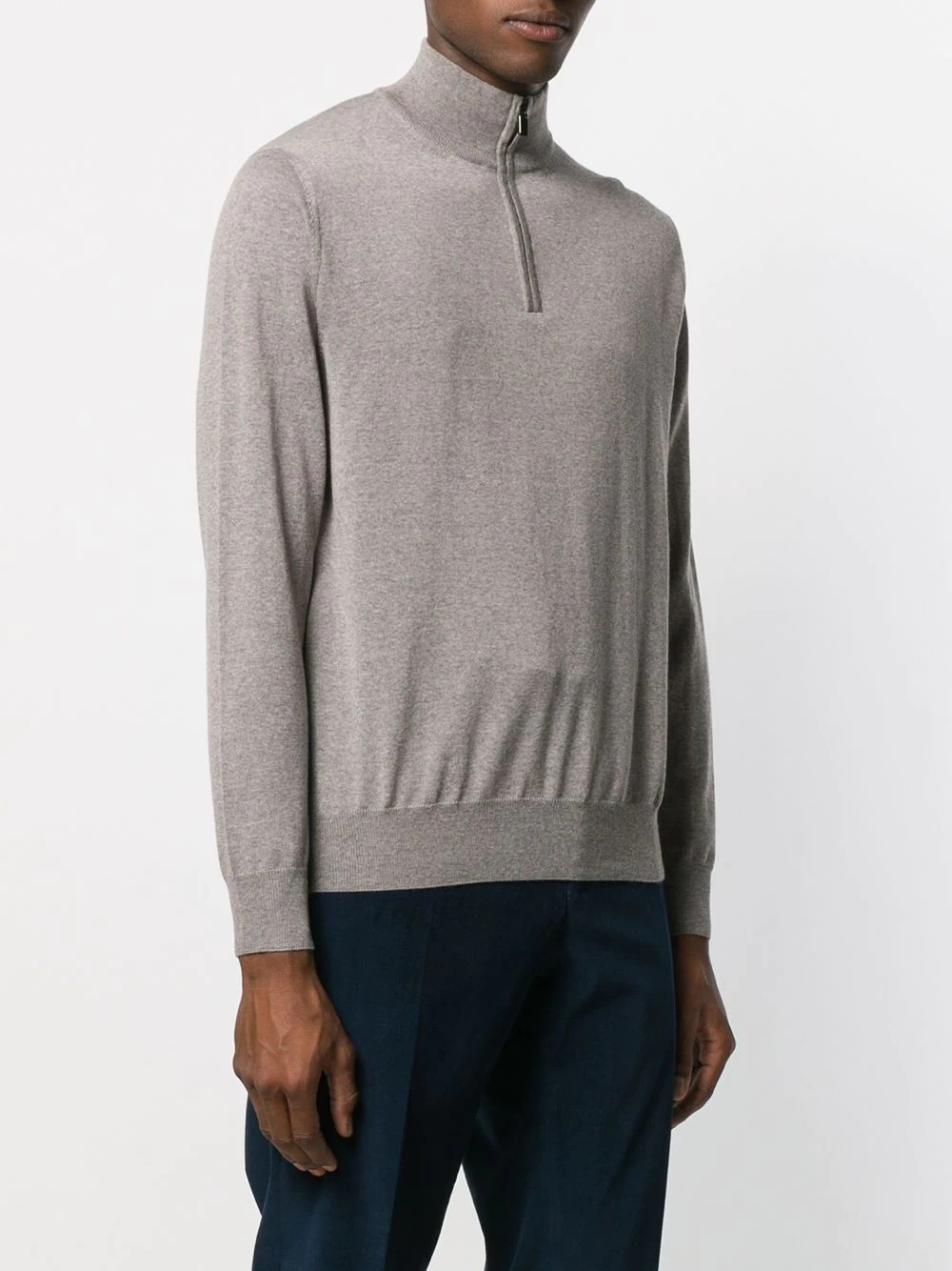 zipped funnel-neck pullover - 3