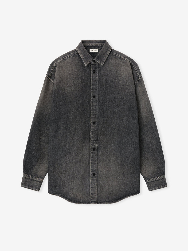 Snap Front Denim Overshirt 1