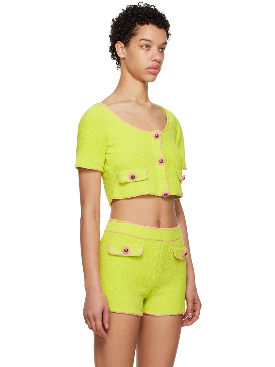 Green Flap Pocket Cardigan - 2