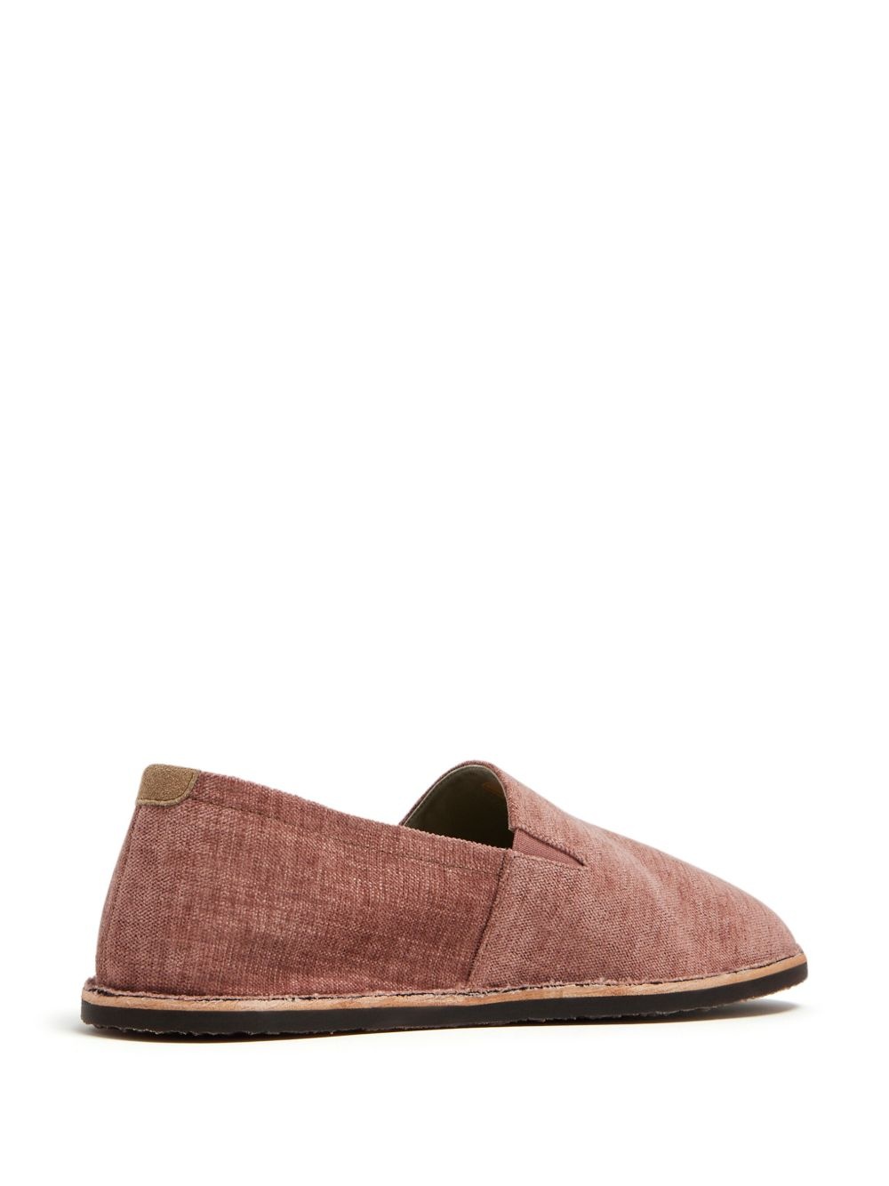 round-toe canvas loafers - 3