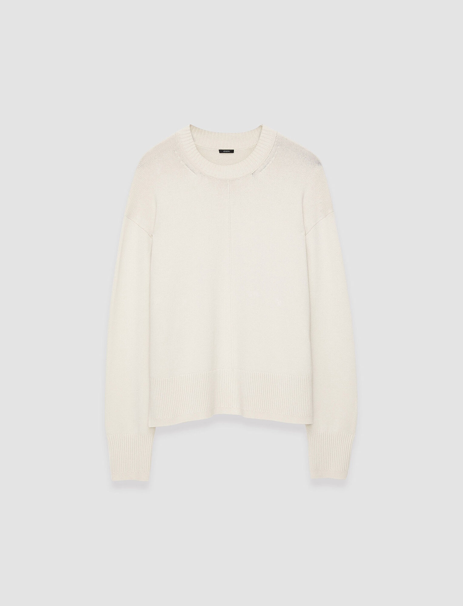 Silk Cashmere Crew Neck Jumper - 1