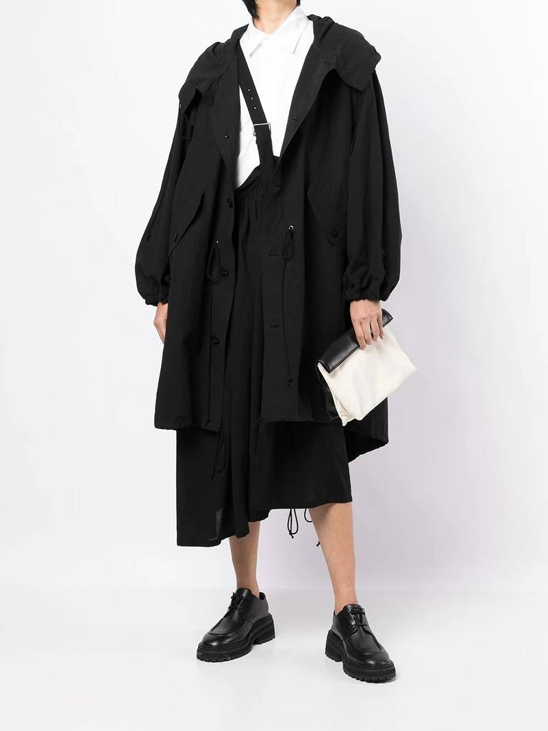 Y's oversized hooded coat outlook