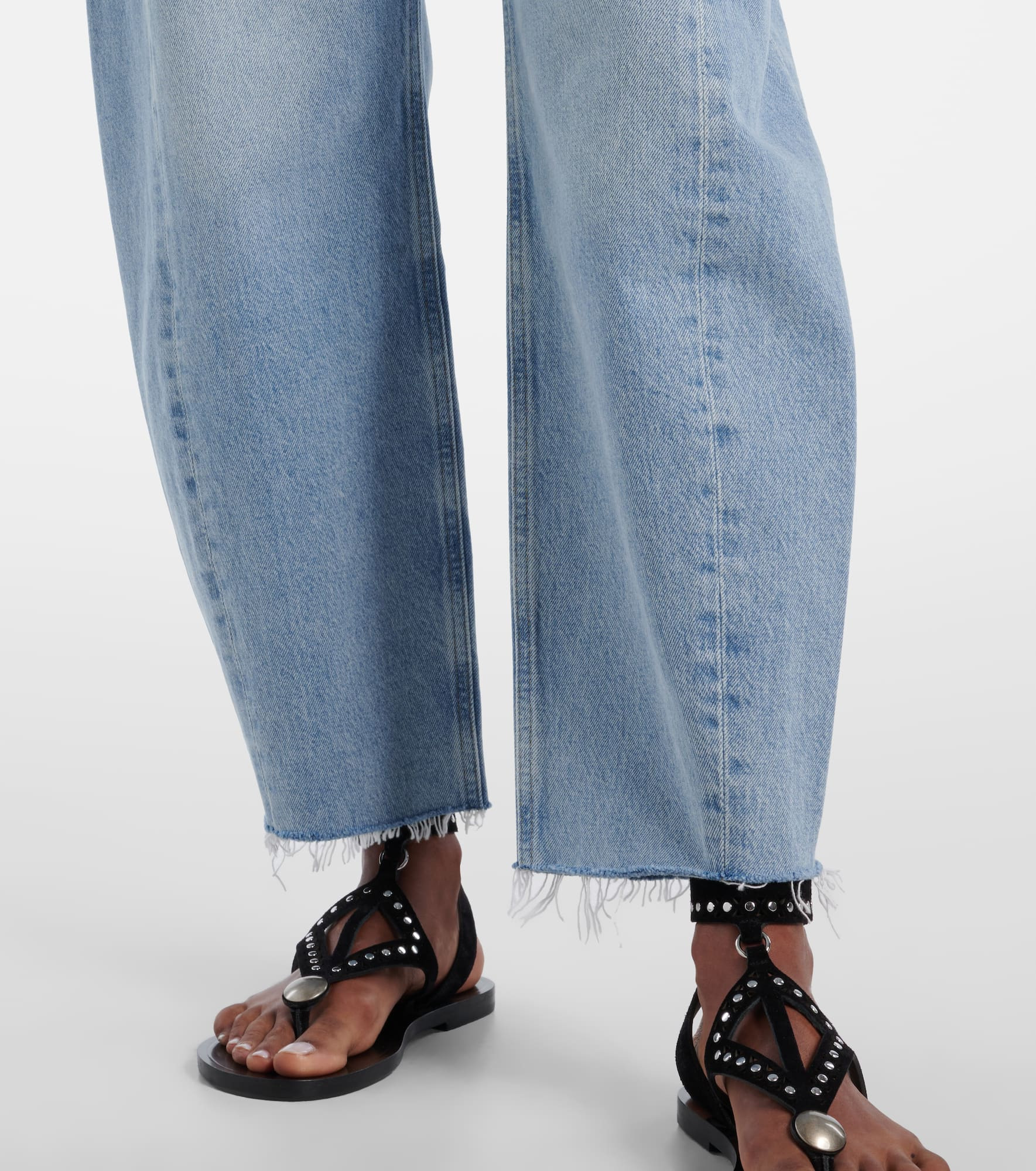 Luna high-rise barrel-leg jeans - 5