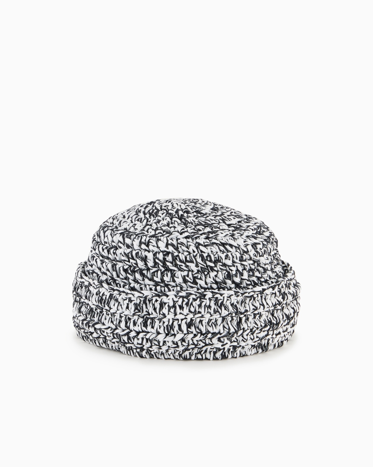 WOVEN VISCOSE, LINEN AND COTTON BEANIE - 1