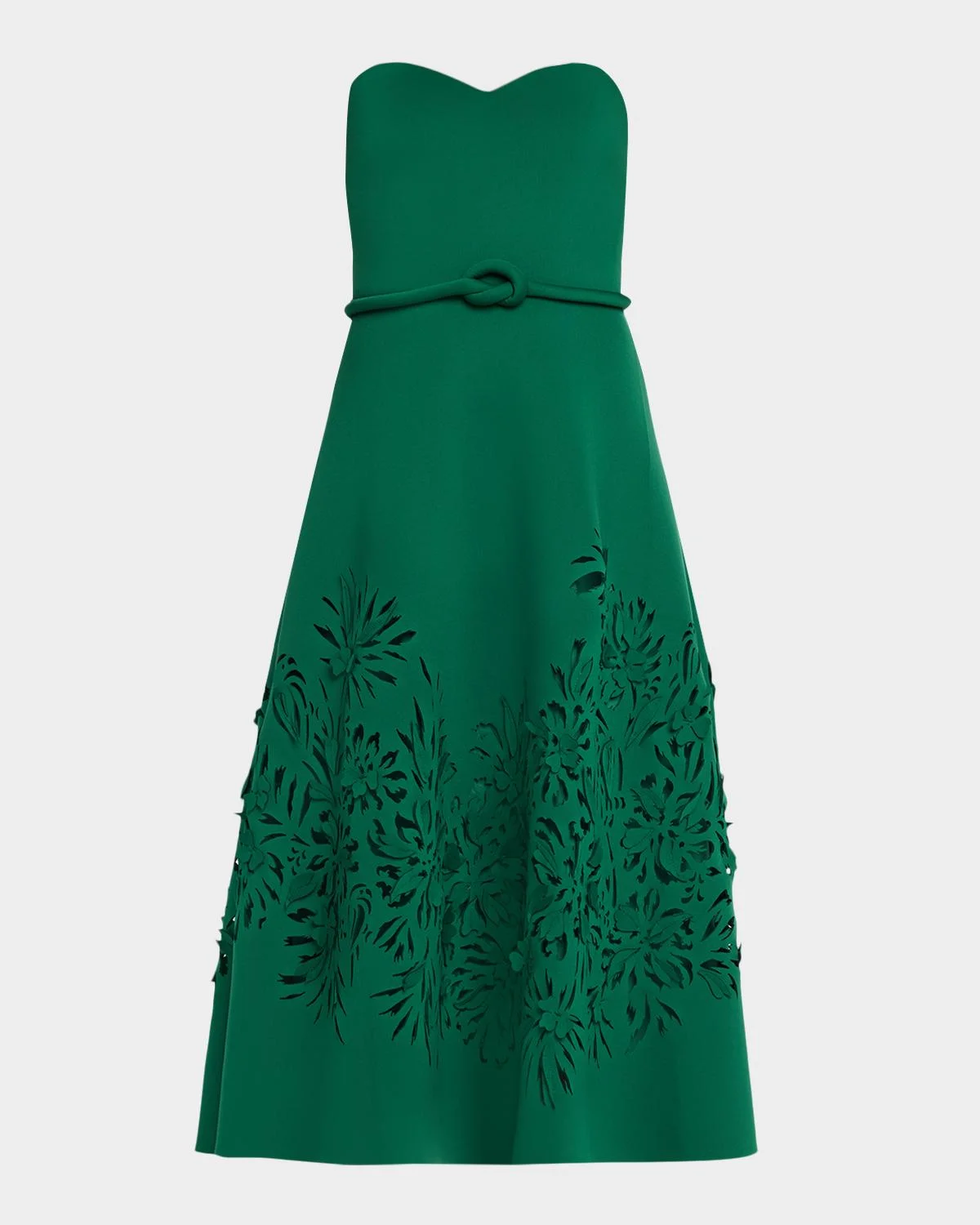 Cutout Strapless Sweetheart Midi Dress - 1