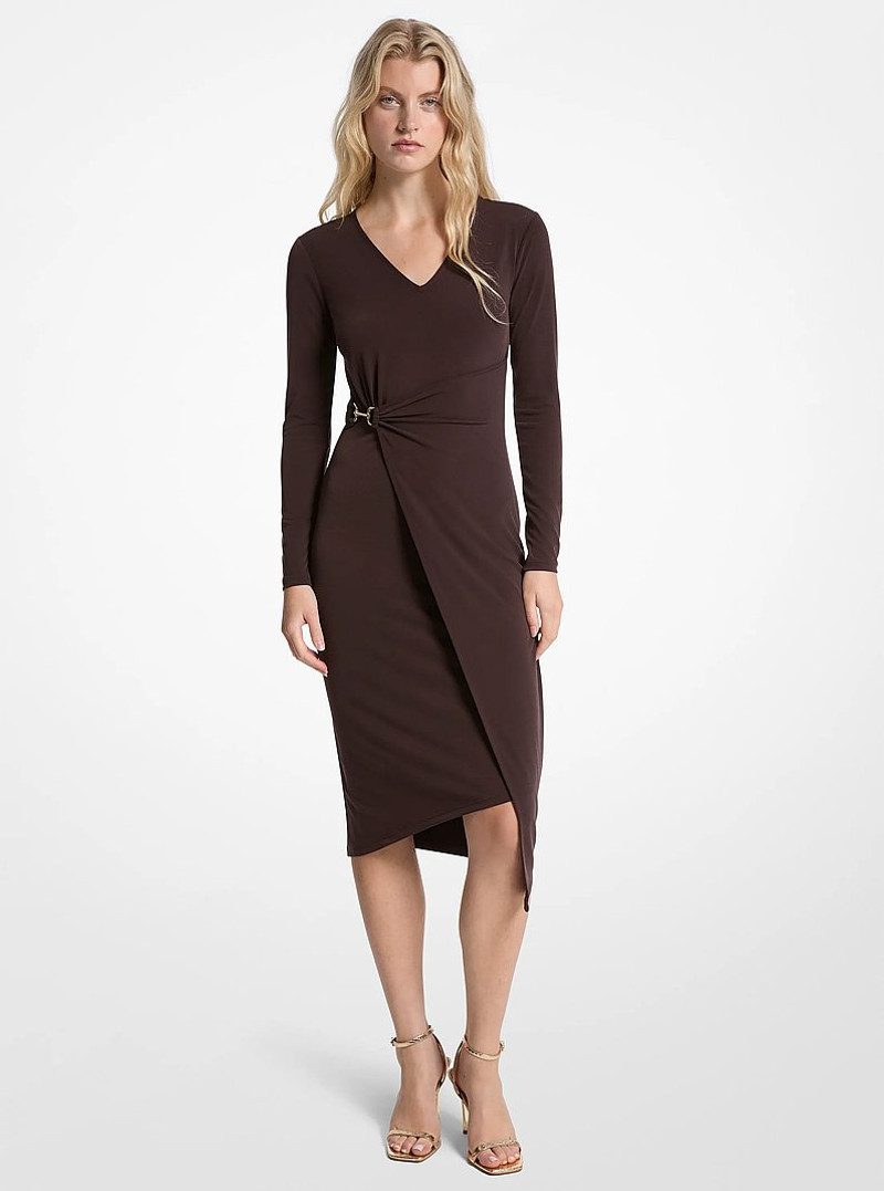 Stretch Matte Jersey Wrap Dress 1