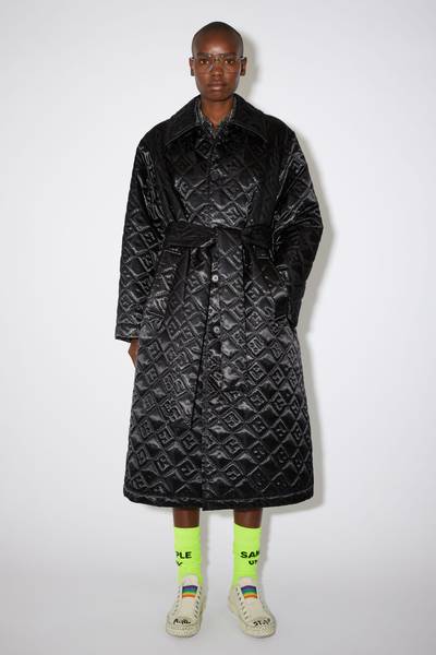 Acne Studios Quilted satin coat - Black outlook