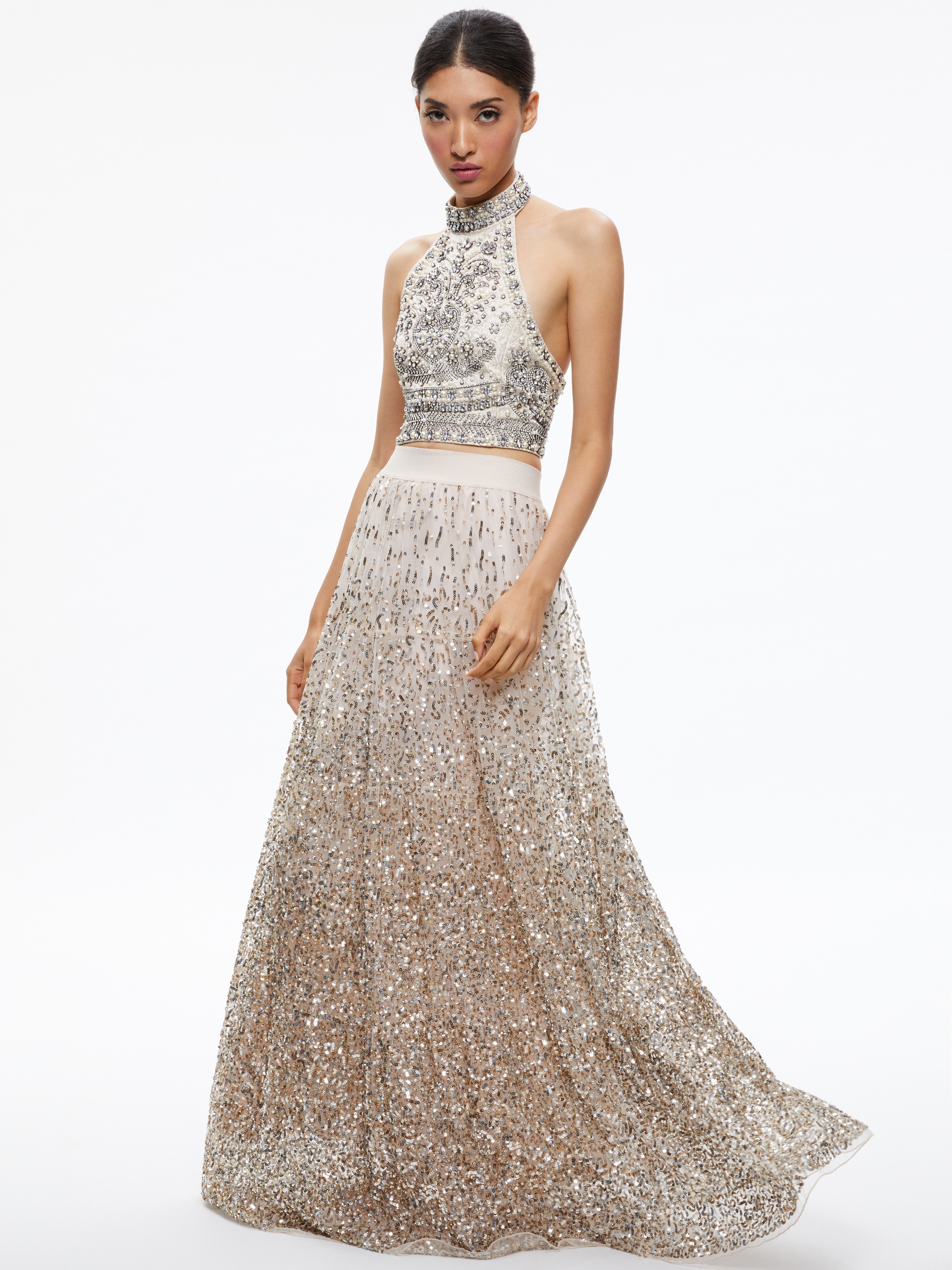 CATRINA SEQUIN EMBELLISHED GOWN SKIRT - 6