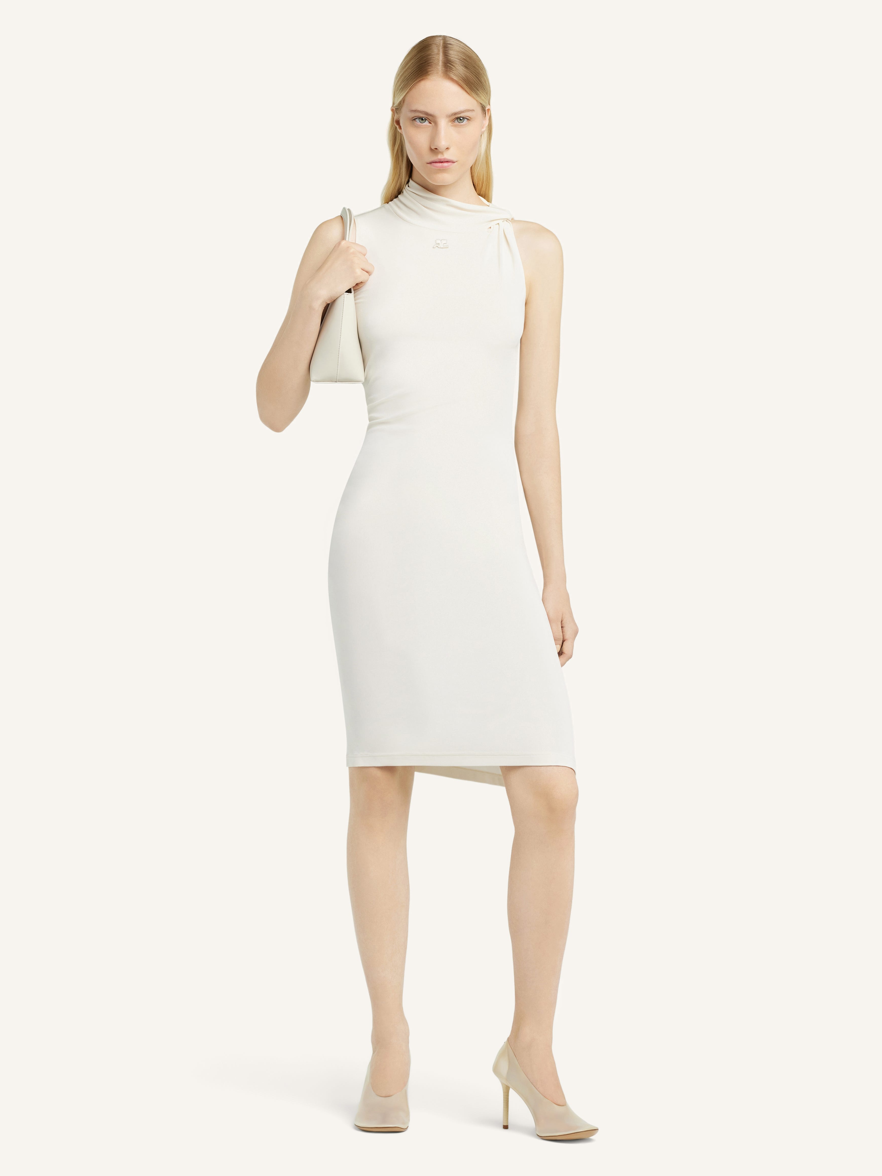 DRAPED SLEEVELESS DRESS - 2