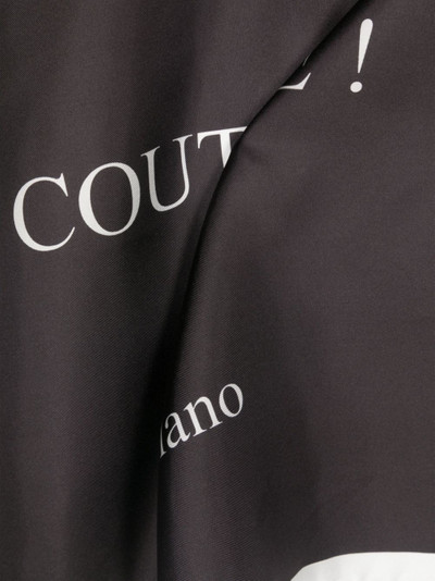 Moschino logo-print silk scarf outlook