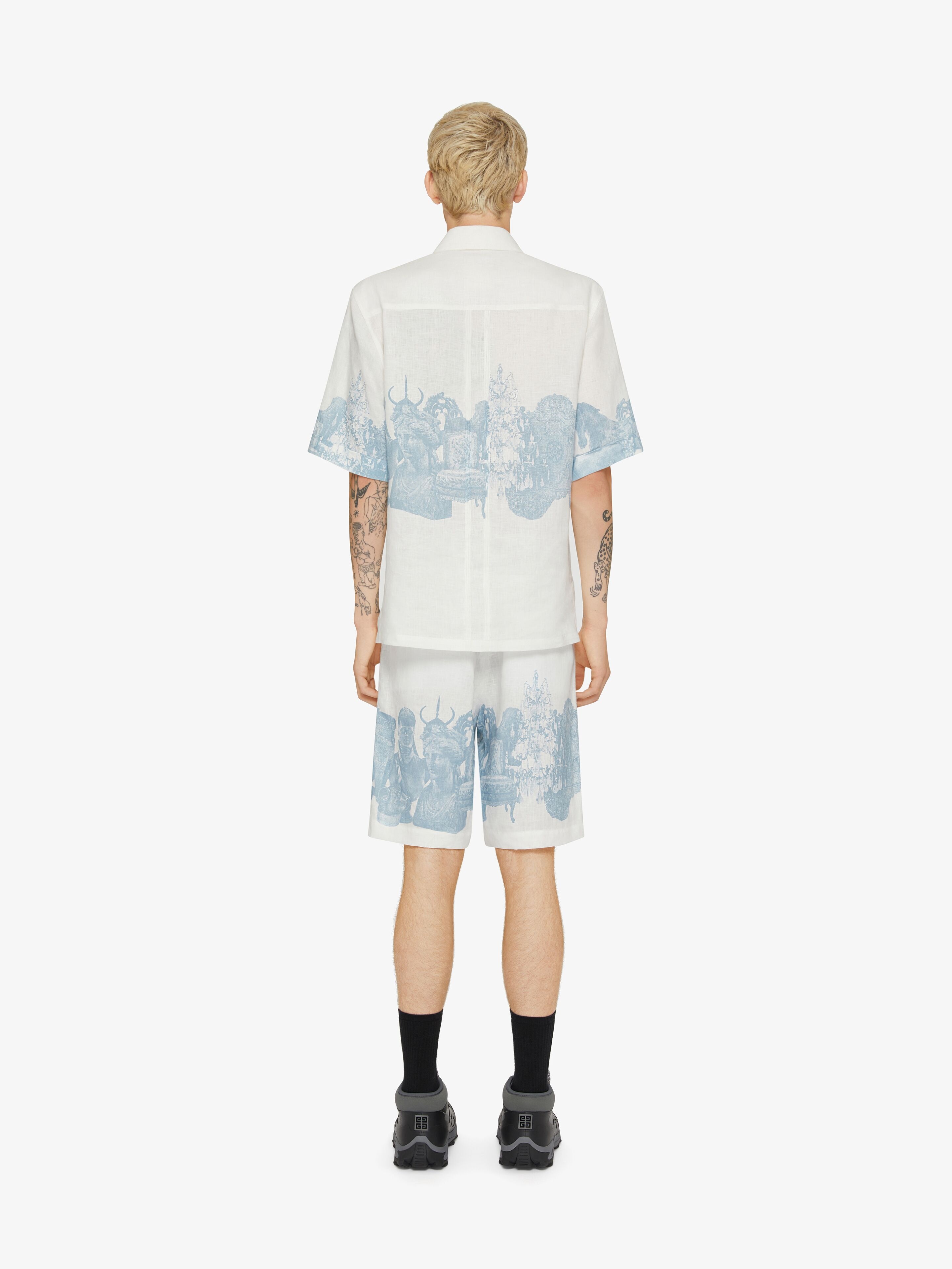 SHIRT IN LINEN WITH HUBERT OBJECTS PRINT - 4
