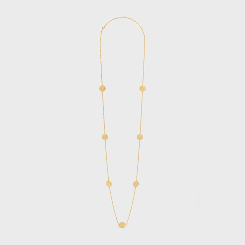 Celine Heirlooms Médaille Sautoir in Brass with Gold Finish - 1